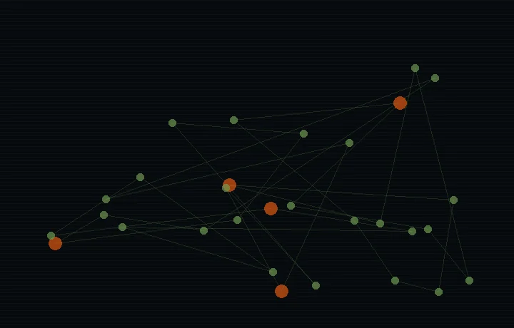 Abstract telemetry network artwork